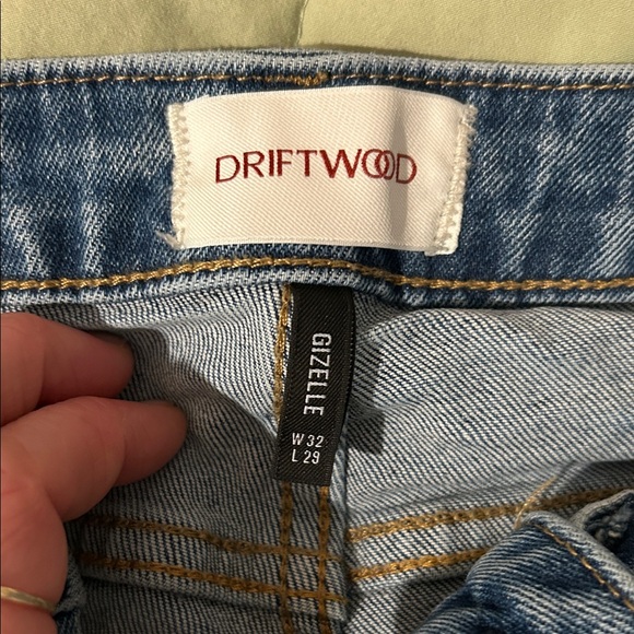 DRIFTWOOD Blue Jeans with Pink Floral Accents - Picture 4 of 6